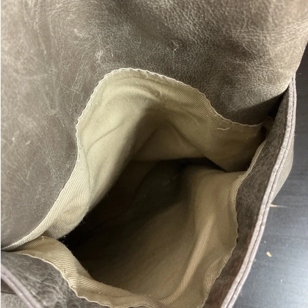 Lucky Brand Sage Green Leather Smooth Grain Mia Hobo Bag